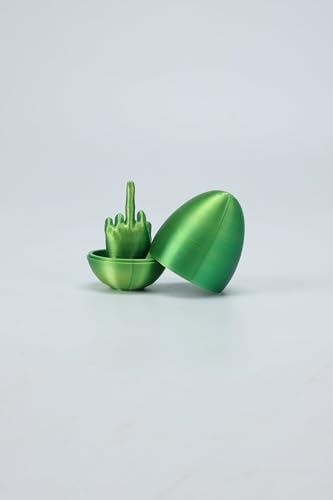 3D Printed Gesture Egg - Friendship & Love Symbol Tabletop Ornament, Heartwarming Home Decor for Bedroom, Living Room, and Office Desk，Green - color: Green