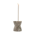 Foreside Home and Garden 3.5" Soren Light Brown Marble Premium Small Taper Candle Holder Home All Seasons Natural Modern Contemporary Living Room End Table Kitchen Dining Dinner Table Tabletop