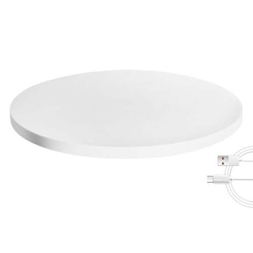 Fotoconic White Electric Motorized Rotating Turntable Display Stand, 24 Inch / 60cm Diameter, 180 Lb Centric Loading for Shop Display - size: White 24", 180 Lb Max Loading