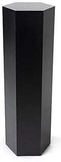 Displays2go 6-Sided Retail Pedestal Stand, Laminate, 36-inch Tall - Black (SMHEXPD36BLK) - size: 36"H