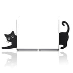 Geelin Stretching Black Cat Metal Bookends Set of 2 Styles Book Ends for Shelves Decorative Bookshelf Home Office Desk Bookshelf Decor Gift for Cat Lovers and Reading Enthusiasts - style: Stretching Cat