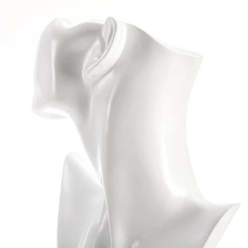 SOUJOY Jewelry Mannequin Display, Resin Display Stand Bust, Boutique Earring Holder Organizer for Show Jewelry, Necklace, Earrings, Rings, White