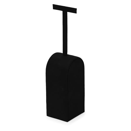 Microfiber Jewelry Earring Display Stand Earring Display Organizer Stand (Black, Medium) - size: 1.57" x 1.57" x 6.89"