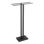 KES Black Towel Racks for Bathroom Freestanding, 37" Equal-Height Standing Towel Rack with Heavy Marble Base, Fits Large Bath Towel, 18/8 Stainless Steel, BTH229-BBK - color: Black Marble & Black Bar, size: 37" H (Equal-height)