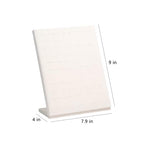 Ring Display Stand, Velvet Ring Holder, 50 Slots Rings Organizer Jewelry Display Tray, L-Shaped Jewelry Organizer Stand for Rings Earrings Selling (1, Beige) - color: Beige