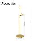 Smtyle Gold Standing Candelabra, Dual-Tier Sculptural Metal Floor Candle Holders for Wedding, Home Decor, Holiday, and Birthday Party