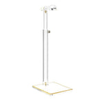 Acrylic Purse Display Stands, 14"-24" Adjustable Height Handbag Holder, Clear Purse Rack Stands for Closet Retail, Durable Gold Trim Hanging Bag Wallet Jewelry Necklace Organizer Stand(PATENT PENDING) - size: 1-Pack, L (13.5"-24")