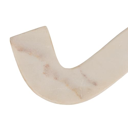 Bloomingville Marble Wave Double Taper Candle Holder, White - color: White