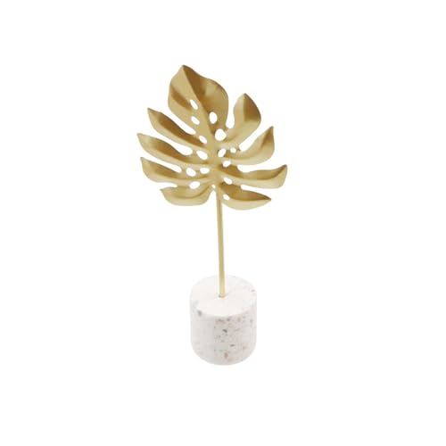 Metal Ginkgo Leaf Ornaments, Gold Ginkgo Leaves Sculpture Home Desktop Statues, Light Luxury Miniatures Crafts Leaves for Bedroom Living Room Decoration