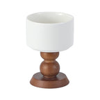 Marble Wood Candlestick Holders, Natural Stone Candle Holder Decorative Candle Stands for Home Decor Wedding, Dinning, Party, Table Centerpieces