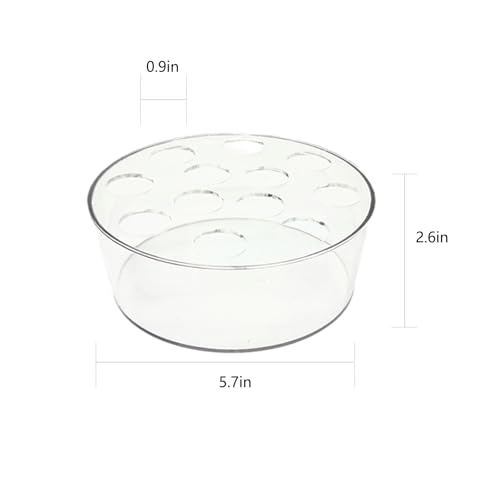 4PCS Acrylic Flower Vase for Centerpieces, 5.51" 12 Holes Clear Round Vase, for Wedding Birthday Party Table Decor Indoor/Outdoor Events