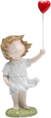 Banksy Street Graffiti Art Statue,Love Balloon Girl Room Decor,Resin Ornaments,Living Room Dining Desk Decorations,Bookshelf Decorative Objects(Color) - color: Love Balloon Girl-color