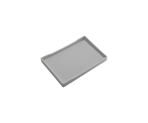 Small Gray Serving Tray (8.5 x 6.3 inch) for Serving Accessory, Spa, Coffee, Drinks, Wine, Tea, Bar, Party, Seasoning, Perfume or Display Use. - color: Gray-1 Tray, size: 8.5" x 6.3" x 0.8"