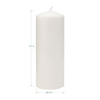 Stonebriar 3 Pack Tall 3 x 8 Inch 80 Hour Long Burning Unscented White Wax Pillar Candles - size: 3" x 8", style: Pack of 3