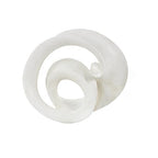 Deco 79 Polystone Abstract Decorative Sculpture Wavy Shaped Home Decor Statue with Cutouts and Speckled Texturing, Accent Figurine 20" x 11" x 17", White - size: 20" x 11" x 17"