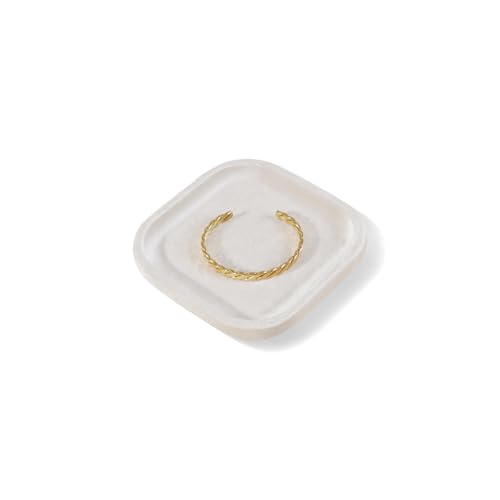 Resilient Velvet Jewelry Display Tray for Ring Earrings Bracelet Necklace, Flat Jewellery Dish for Showcase Store Retail Counter Exhibition Photography Livestream (Light Beige, Small) - color: Light Beige, size: Small