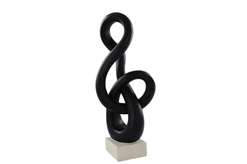 16" Modern Abstract Ribbon Decorative Sculpture, Knot Sculptures,Home Decor,Coffee Table Statues,Dining Living Room Desk Decor,Musical Note,Black - color: 16" Black