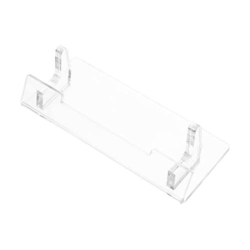 TEHAUX Transparent Acrylic Tablet Holder Minimalist Display Stand for Mobile Phones and Game Consoles for Office Desk and Home Decor Sturdy and Portable Design