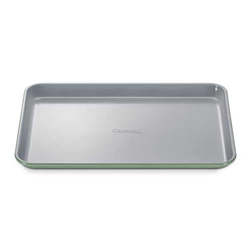 Caraway Non-Stick Ceramic Baking Sheet - Naturally Slick Ceramic Coating - Non-Toxic, PTFE & PFOA Free - Perfect for Baking, Roasting, and More - Medium (15" x 10") - Sage - color: Sage, size: Medium 10" x 15"