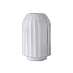 vases White Frosted Glass Vase Modern Home Restaurant Coffee Table Office Desktop Decoration Vase Striped Vase Gift Vase Flower vase(A) - color: A
