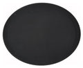 Winco 26" x 22" Premium Fiberglass Tray, Non-slip, Black, Oval - color: Black, size: 26.6" x 21.9" x 1.1"