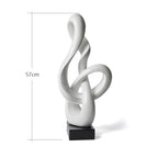 Sculpture Music Note Decor Modern Statue Gifts Treble Clef Figurine Polyresin Arts White 23 inch - color: White