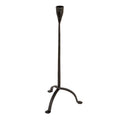 Creative Co-Op 16" H Hand-Forged Cast Metal Footed Taper Holder, Black