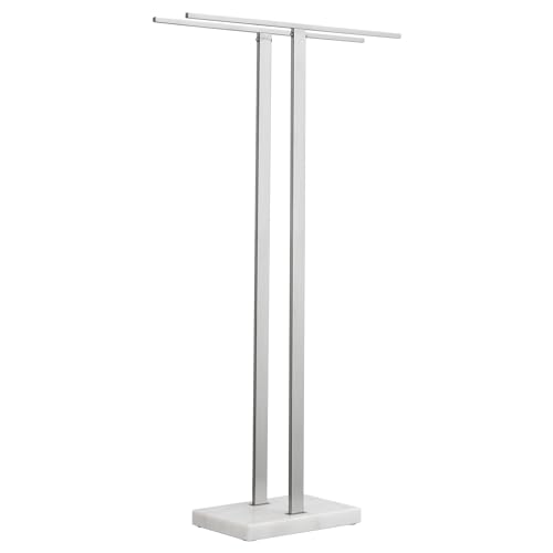 KES Standing Towel Rack Taller Version, 37" H (Equal Height) Bathroom Towel Rack Stand with Marble Base, Free Standing Towel Holder Stand, SUS304 Stainless Steel Brushed Finish, BTH229-2 - color: Brushed Finish, size: 37" H (Equal-height)