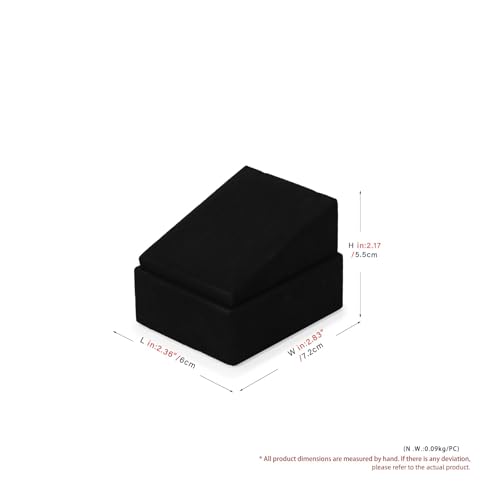 Microfiber Jewelry Pendant Display Stand Jewelry Necklace Organizer Display Stand (Black) - size: 2.36" x 2.83" x 2.17"