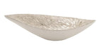 Deco 79 Mother of Pearl Shell Living Room Decor Tray, Oval Serving Tray, 22" x 6" x 10", White