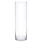 Royal Imports Flower Glass Vase Decorative Centerpiece for Home or Wedding - Cylinder Shape, 16" Tall, 4" Opening, Clear - size: 4" wide x 16" tall