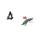 Baoblaze Abstract Figure Sculpture Decorative Figurine Collectible Desktop Ornament Modern Statue Retro Wall Decal Art Decor PVC Sticker for Living Room Kitche