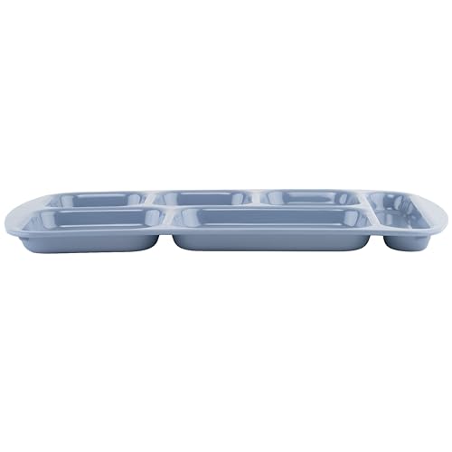 G.E.T. 6 Compartment School Cafeteria Tray, Right Handed, 10" x 15", French Blue (12 Pack) - color: Blue, size: 10" x 15", style: 12 Pack Right Handed Trays