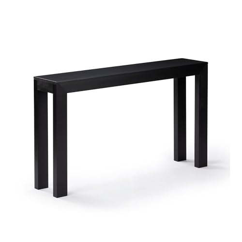 Plank+Beam Modern Solid Wood Console Table, 56 Inch, Sofa Table, Narrow Entryway Table for Hallway, Behind the Couch, Living Room, Foyer, Easy Assembly, Black - color: Black, size: 56 Inch