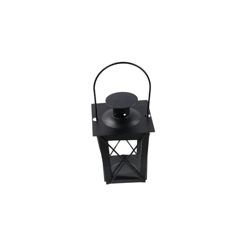 Mini Tealight Lanterns Black Metal Candle Holder Vintage Hanging Candlesticks Tea Light Candleholder Decoration for Birthday Parties Wedding