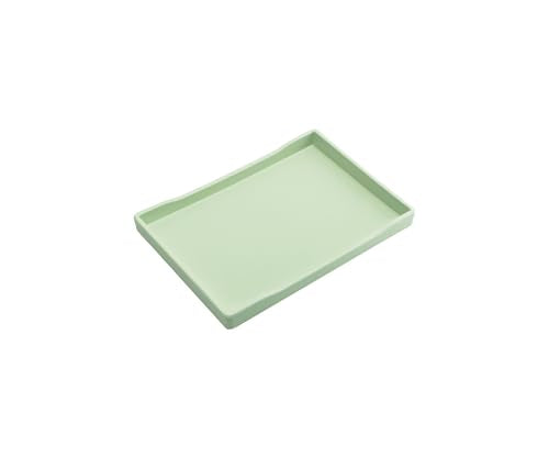 Small Green Mini Serving Tray (8.5 x 6.3 inch) for Serving Accessory, Spa, Coffee, Drinks, Wine, Tea, Bar, Party, Seasoning, Perfume or Display Use. - color: Green-1 Tray, size: 8.5" x 6.3" x 0.8"