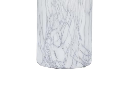 Deco 79 Ceramic Decorative Vase Faux Marble Centerpiece Vase, Flower Vase for Home Decoration 8" x 7" x 21", White - color: White, size: 8" x 7" x 21"