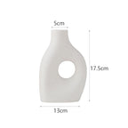 Abstract Vase Ceramic Geometric Flower Vase Modern Bunch Storage Desktop Plant Pot Holder Planter for Side Table Living Room, Style A