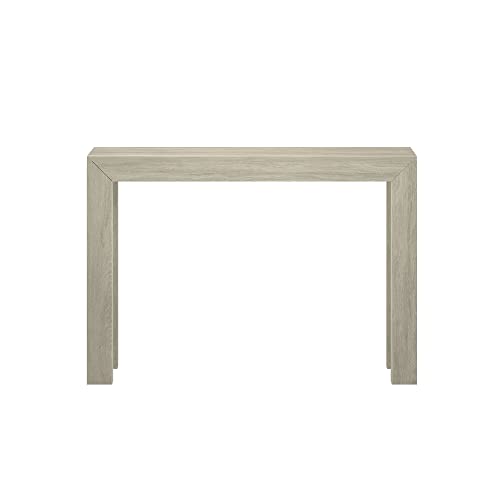 Plank+Beam Modern 46 Inch Console Table, Solid Pine Wood Entryway Table, Narrow Sofa Table for Hallway or Living Room, Seashell - color: Seashell, size: 46 Inch