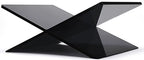 Honygebia Black Acrylic Book Stands - Cross Frame Acrylic Book Holder, Open Bookstand for Display and Reading, Suitable for Art, Bible, Cookbook, Easel, Magazine, Textbooks 12.5" x 9.5" x 5.5" - color: Black
