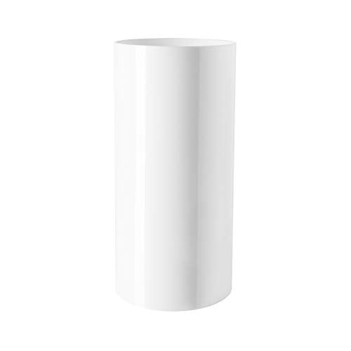Royal Imports Flower Acrylic Vases Cylinders - Decorative Centerpiece Display for Home or Wedding - Non Breakable Plastic, 5X10 - White - size: 5"x10"