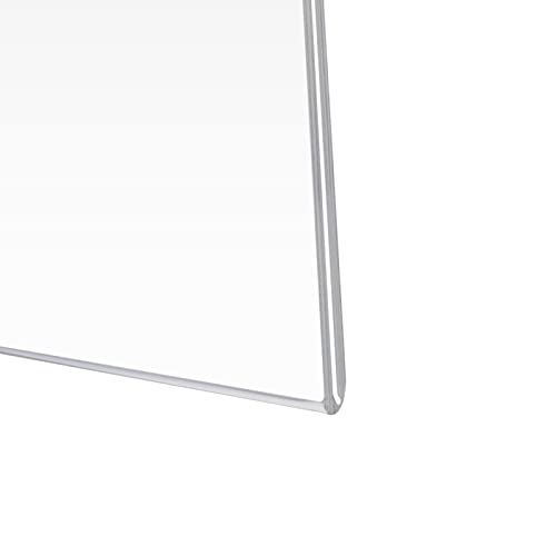 PecMuikee Acrylic Sign Holder 8.5x11 Horizontal, Wall Mount Acrylic Sign Holder and Plastic Paper Display Ad Frame bonus with 3M Tape and Mounting Screws for Restaurants, Office, Market, Store, 6 Pcs