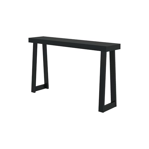 Plank+Beam Solid Wood Console Table, 56 Inch, Sofa Table, Narrow Entryway Table for Hallway, Behind The Couch, Living Room, Foyer, Easy Assembly, Black - color: Black, size: 56" Console Table