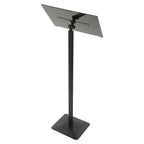 Floorstanding Menu Stand, 12.6 x 11.02 Inch Pedestal Sign Holder for Display Floorstanding Sign Holder with Adjust Panel Angle Hold Presentations, Photos, Sheet Music - color: Black-black