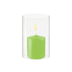 CYS EXCEL 6 PCS (H:6" D:4") Open Ended Clear Glass Hurricane Candleholder Tube Lamp Shade Open Flame Candlestick Holder Chimney Tube Cover Bottomless Cylinder - size: 4" wide x 6" tall