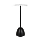 Kate and Laurel Acari Modern Pedestal Drink Table, 10 x 10 x 22, Clear Acrylic and Black, Decorative End Table with Scalloped Acrylic Tabletop for Use as Small Plant Stand or Cute Living Room Accent