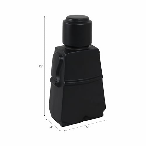 Sagebrook Home Modern Minimalist Figurine - Decorative Ceramic Sculpture for Home & Office - Contemporary Stoneware Accent for Living Room, Bedroom & Desk - 12" Black - color: Black