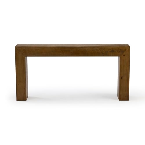 Plank+Beam 66 Inch Camden Console Table - Solid Pine Wood, Easy Assembly for Living Room or Entryway, Rustic Honey - color: Rustic Honey, size: 66 Inch