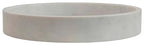 Creative Co-Op Minimalist Round Carved Marble Tray or Charcuterie Board, White, 12" - size: 12"