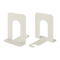Honagu Bookends, Metal Book Ends, Bookends for Shelves, Book Holder Stopper for Heavy Books, /CDs/DVDs (1 Pair/2 Pieces, Milky White) - color: Milky White